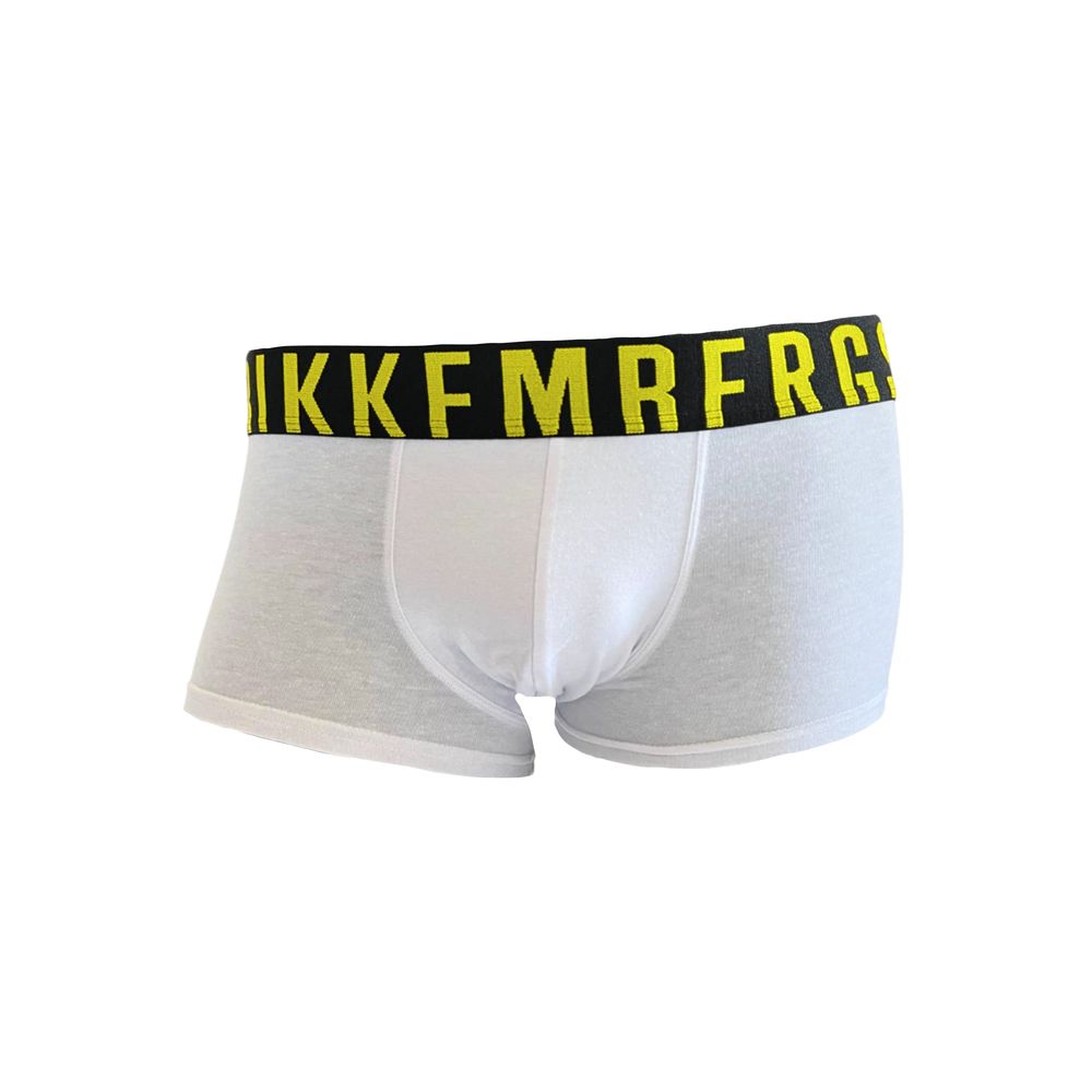 Bikkembergs White Polyester Boxer with Branded Band