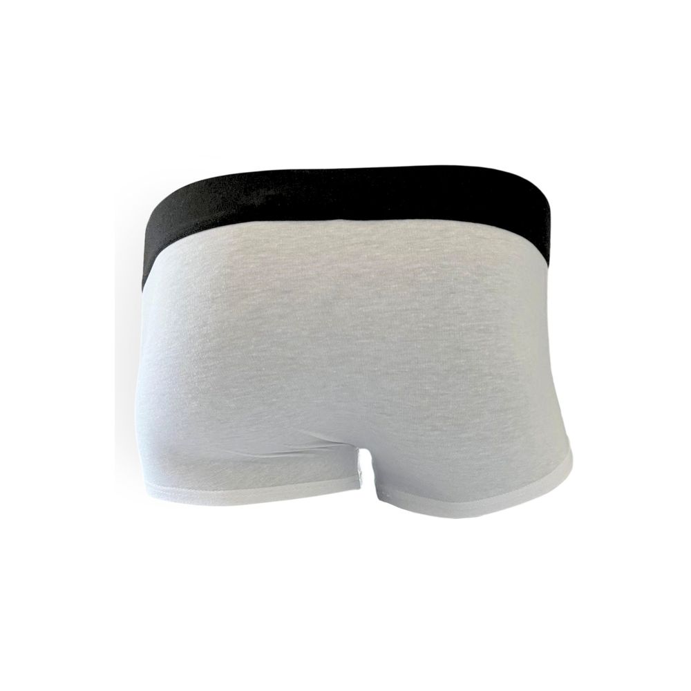 Bikkembergs White Polyester Boxer with Branded Band