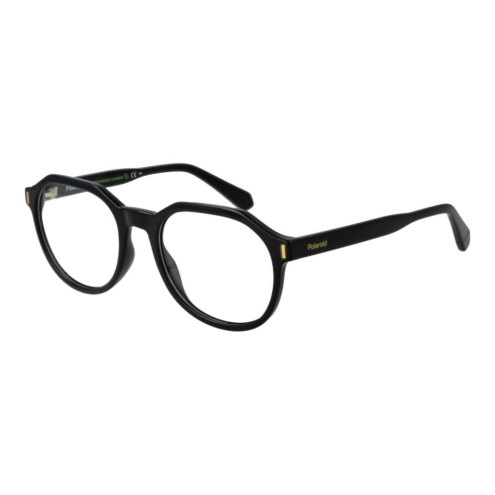 Polaroid Unisex Optical Frames – Black Full-Rim Style, 52mm
