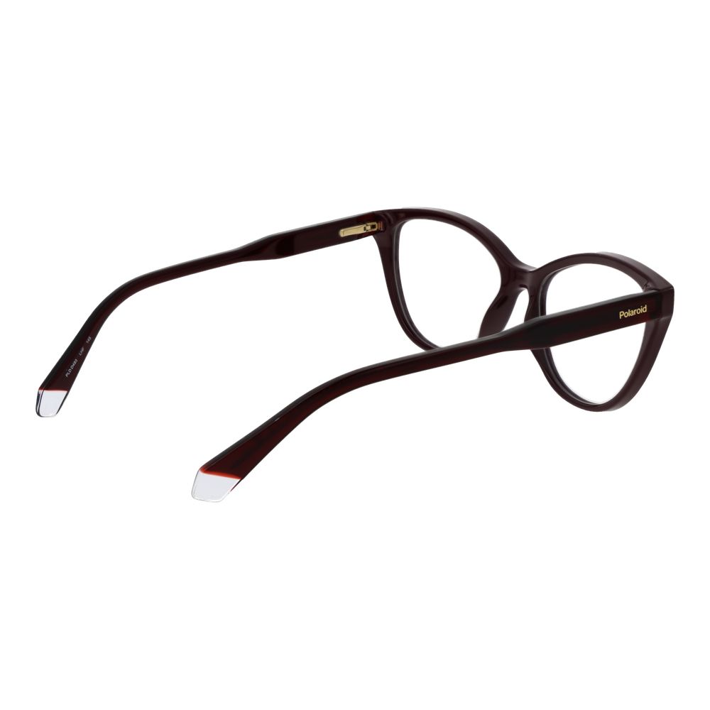 Polaroid Burgundy Women’s Optical Frames – Cat Eye Design
