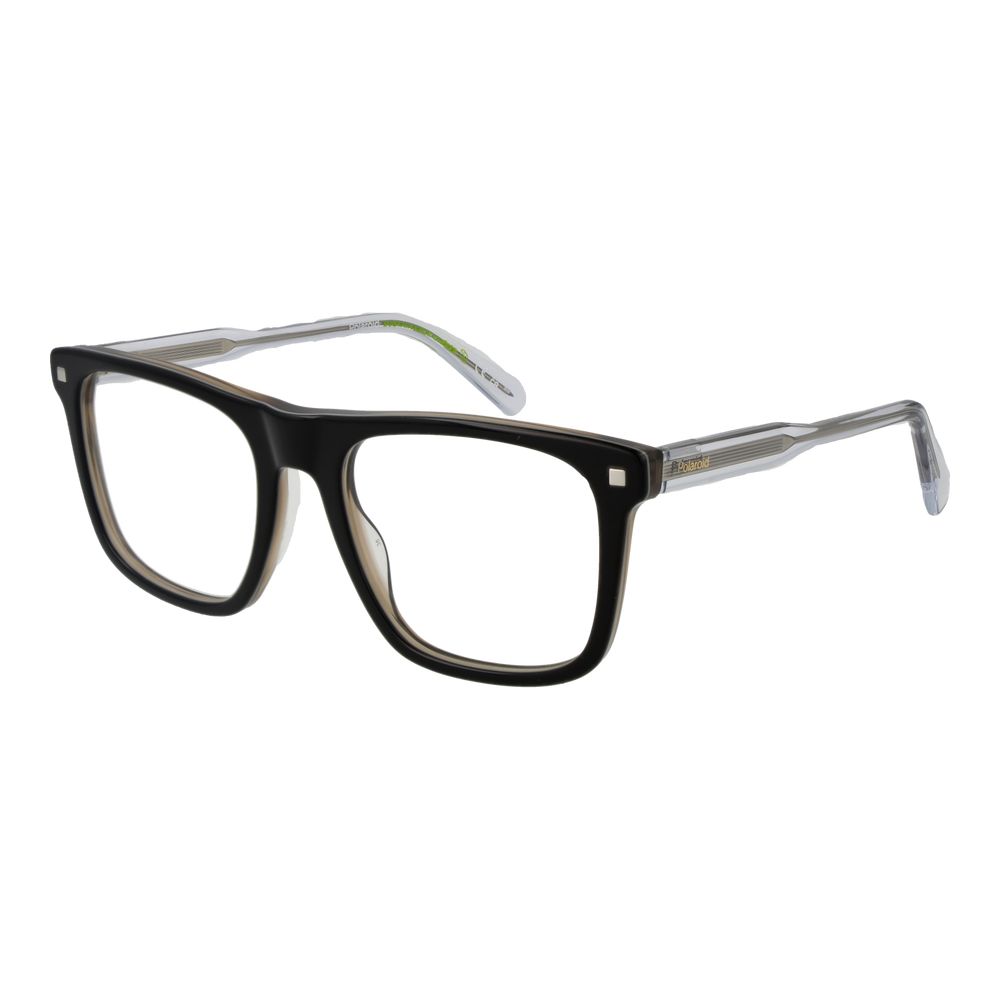 Polaroid Men's Optical Frames – Black Square Full-Rim Design