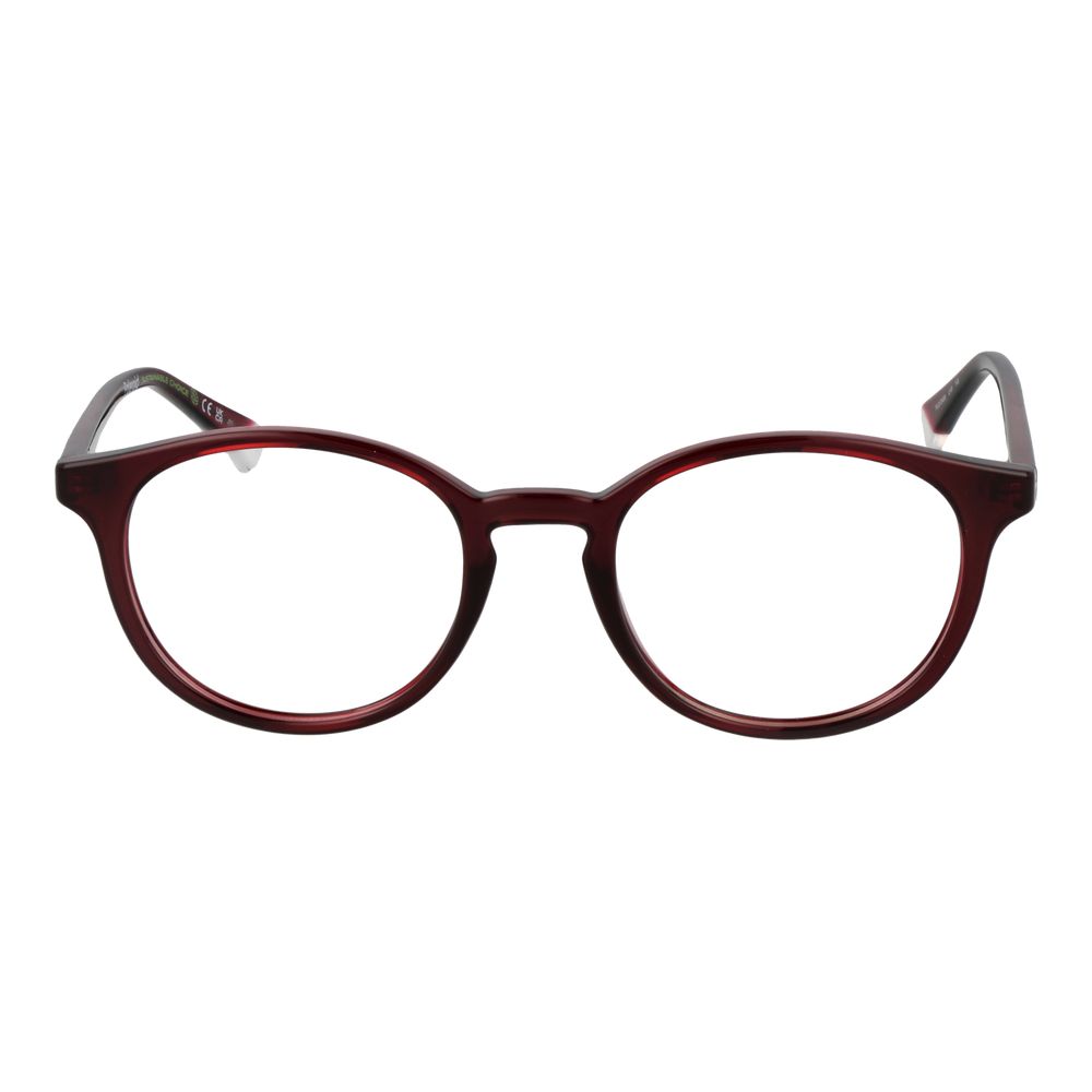 Polaroid Unisex Optical Frames – Burgundy Full-Rim, 50mm