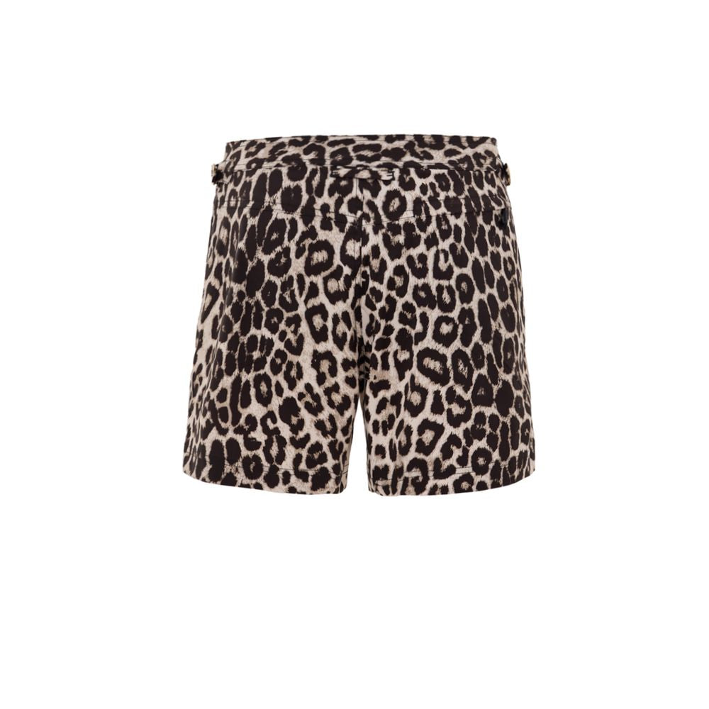Tom Ford Multicolor Polyester Swim Short - Leopard Print Boxer Costume