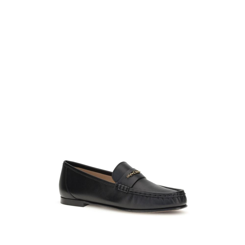 Chloé Black Leather Loafers for Men