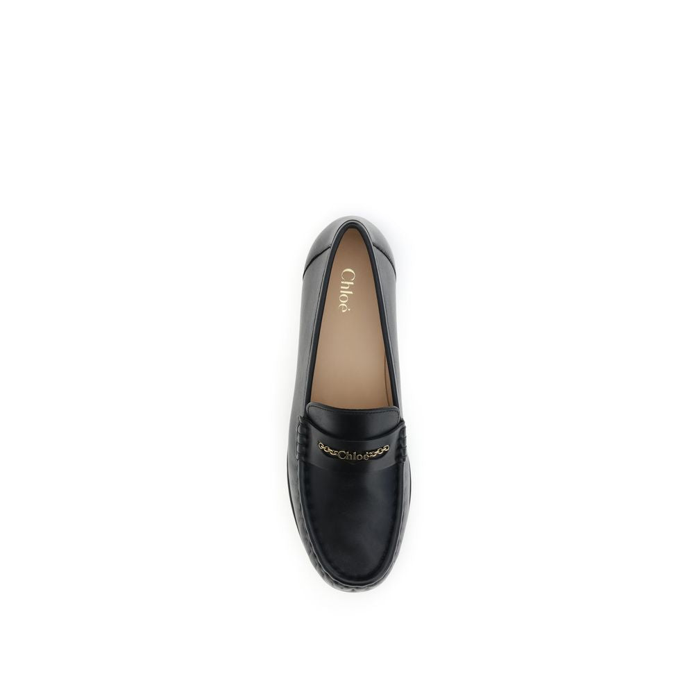 Chloé Black Leather Loafers for Men