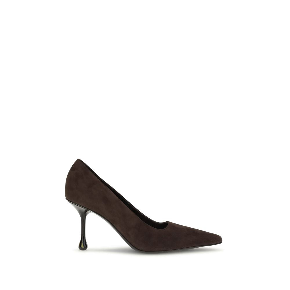 Jimmy Choo Chocolate Brown Suede Ixia 80mm Pumps