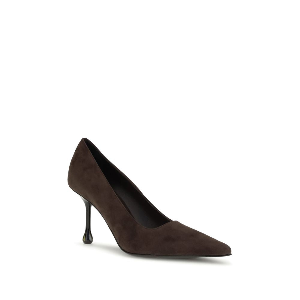 Jimmy Choo Chocolate Brown Suede Ixia 80mm Pumps