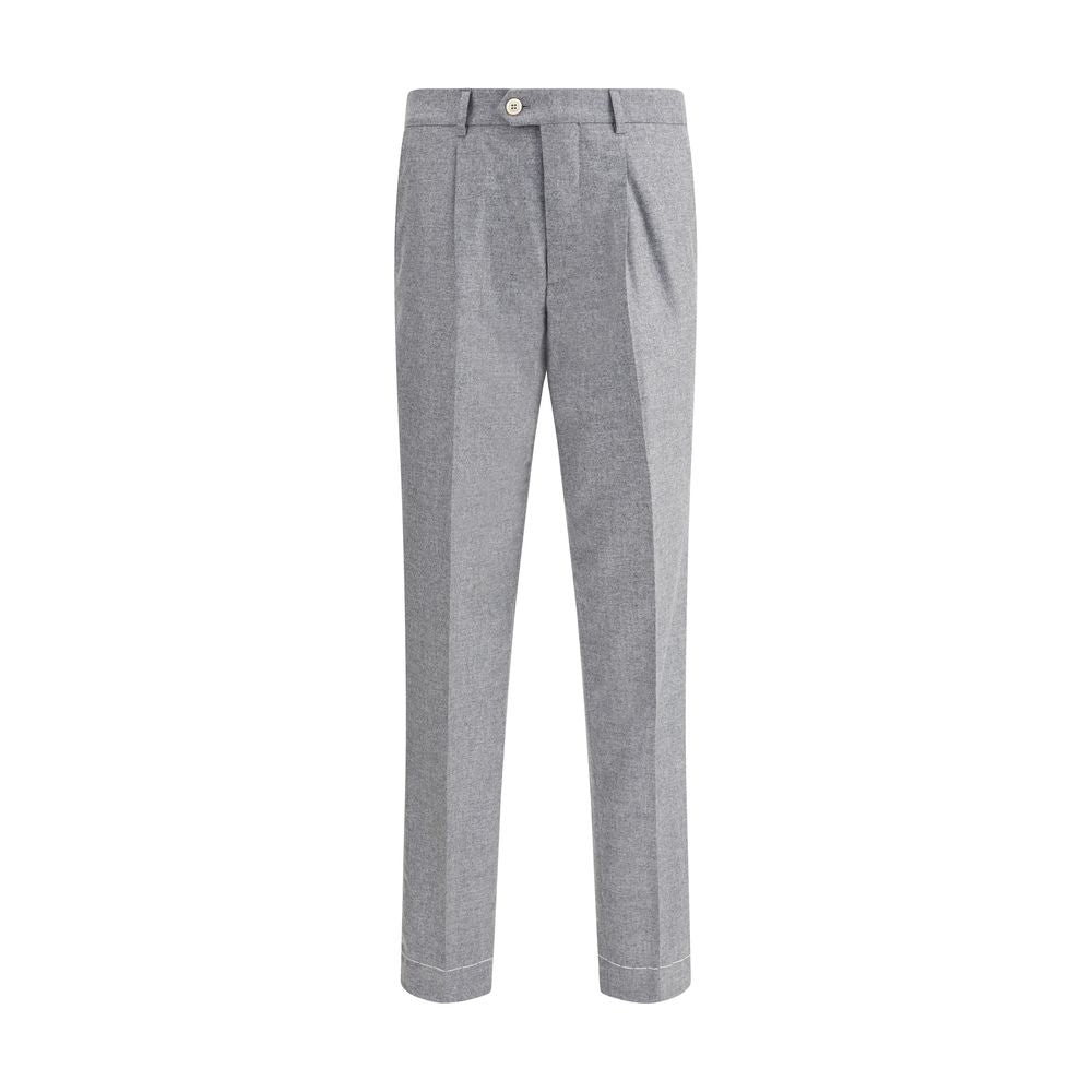 Brunello Cucinelli Cashmere-Silk Flannel Pants