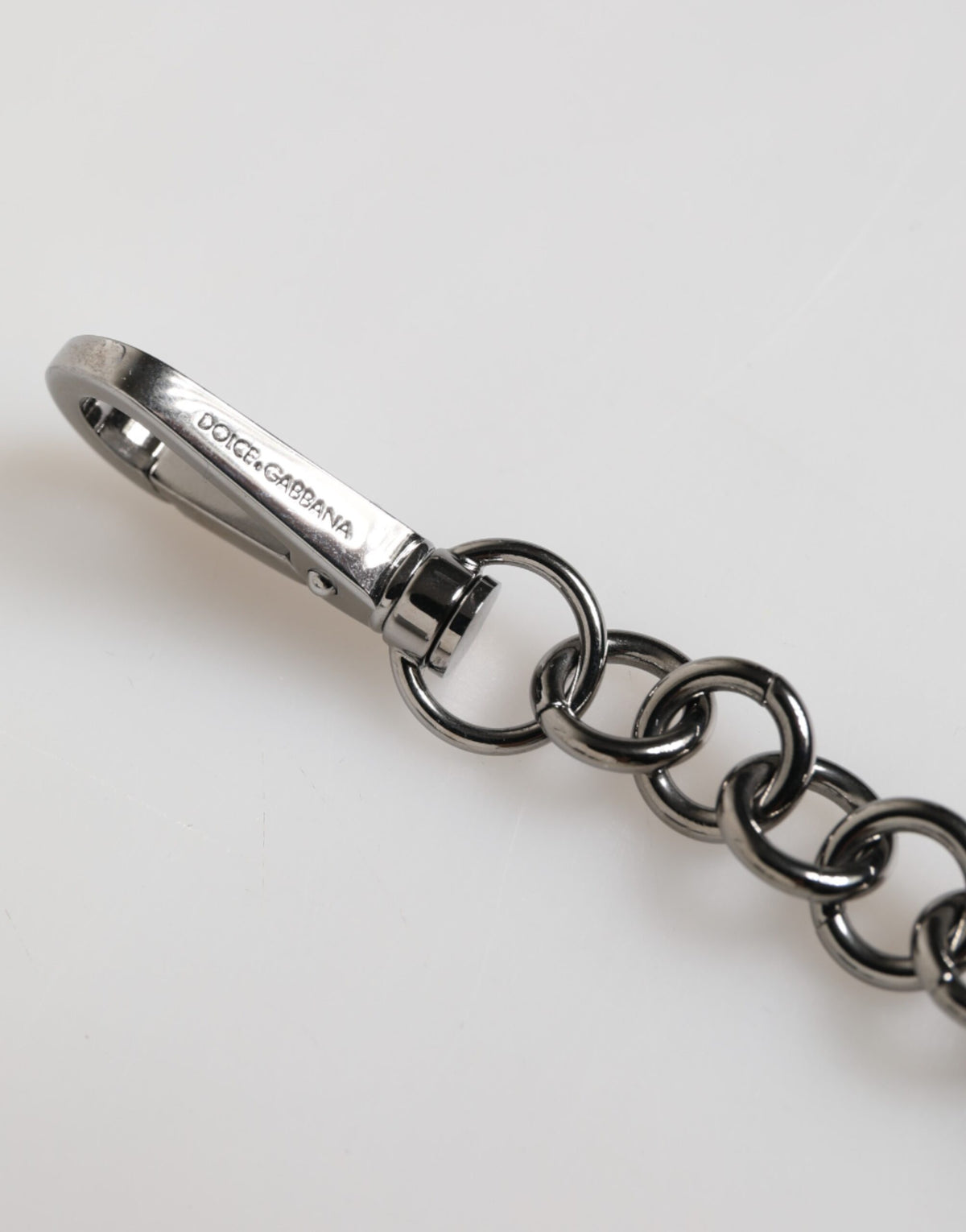 Dolce & Gabbana Blue and Yellow DG Rubber Logo Keychain