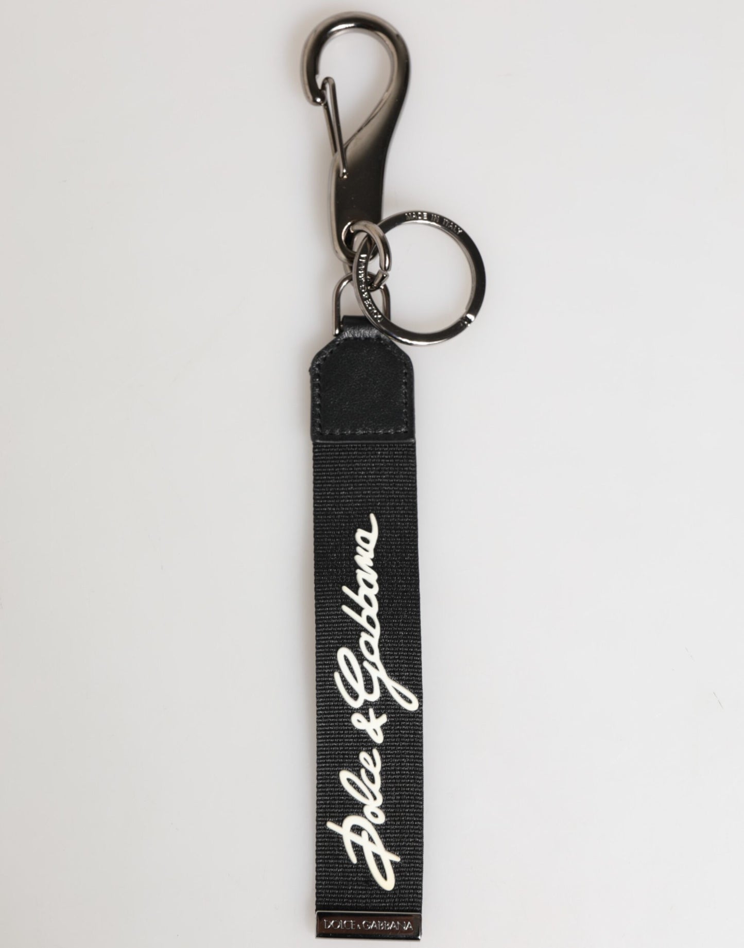 Dolce & Gabbana Black and White DG Logo Keychain