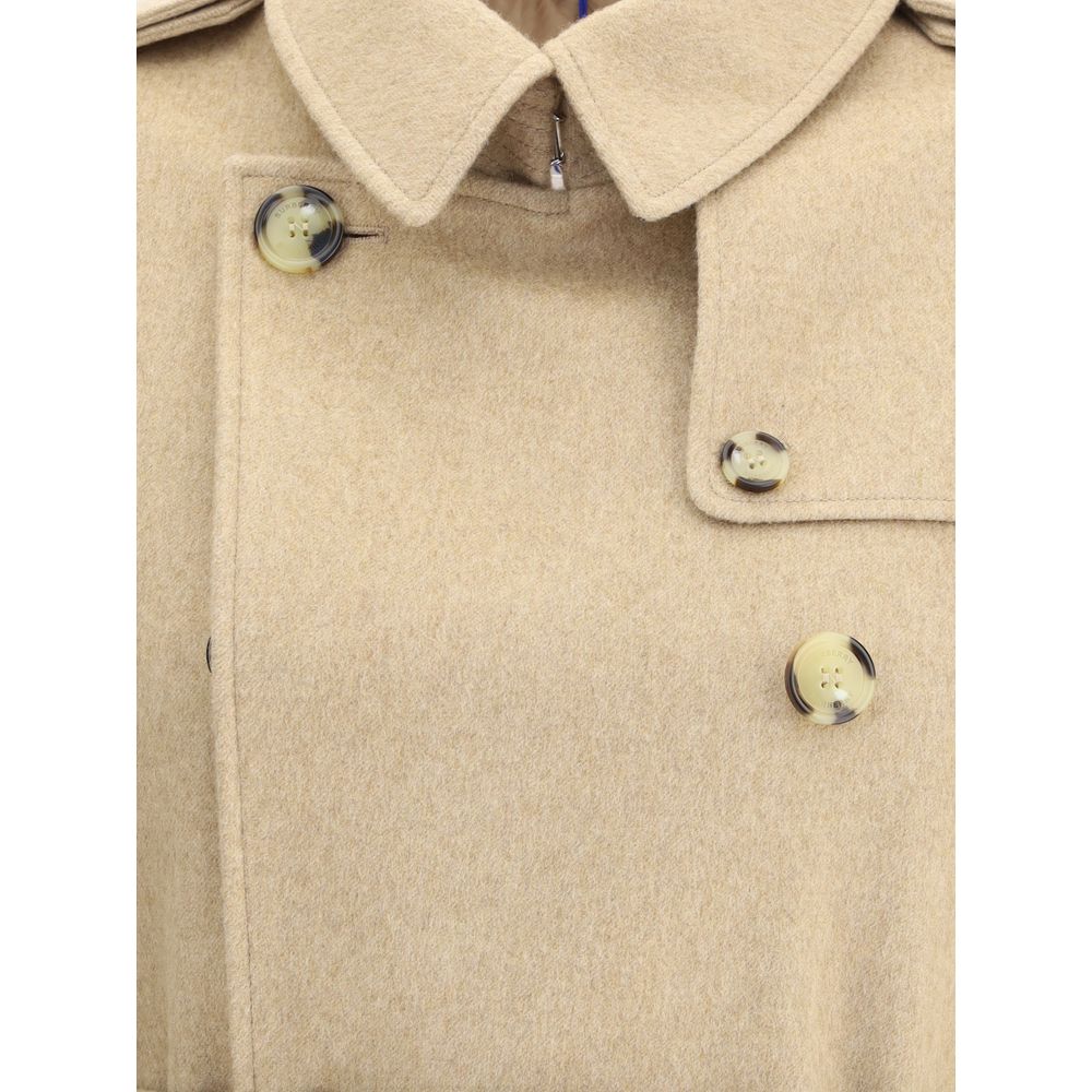 Burberry Kensington Beige Midi Cashmere Coat
