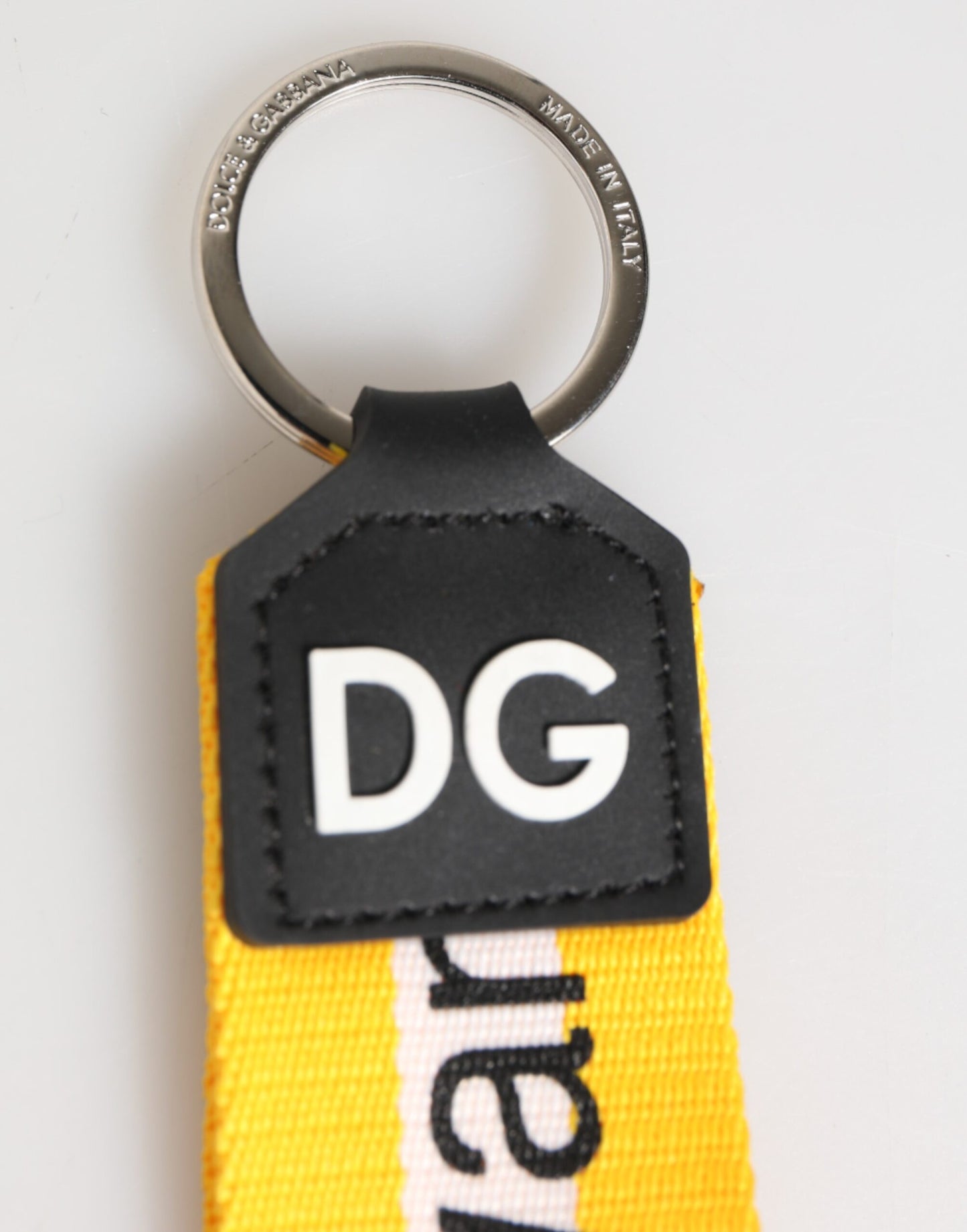 Dolce & Gabbana Yellow Logo Keychain