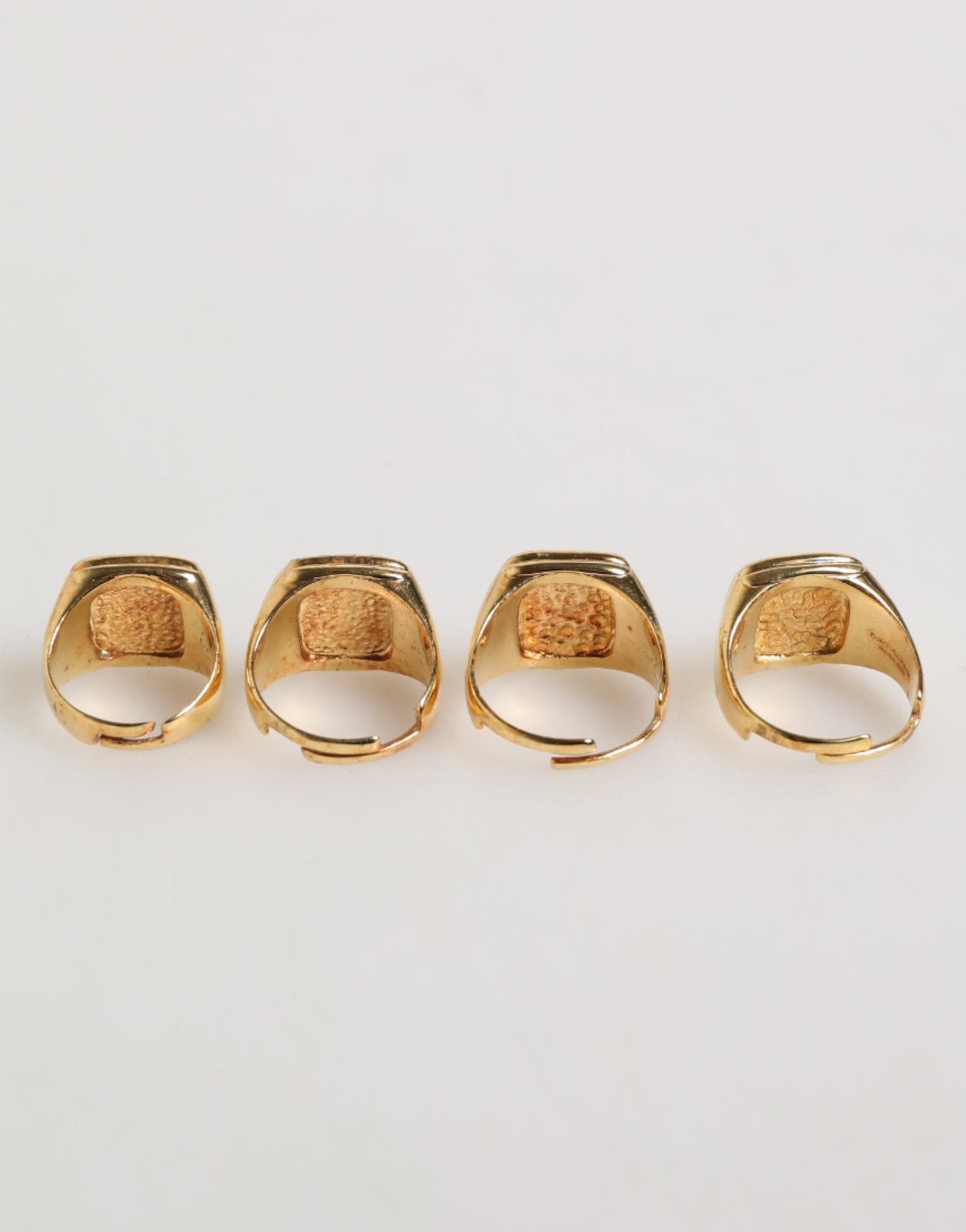 Dolce & Gabbana Gold Tone Brass JAZZ Letter Set Adjustable Ring