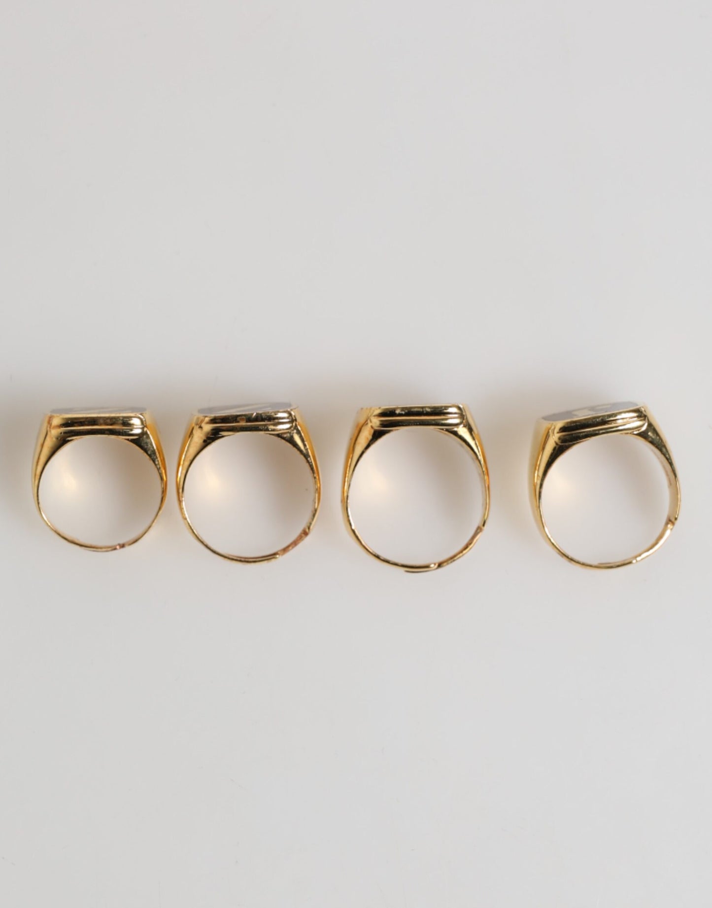 Dolce & Gabbana Gold Tone Brass JAZZ Letter Set Adjustable Ring