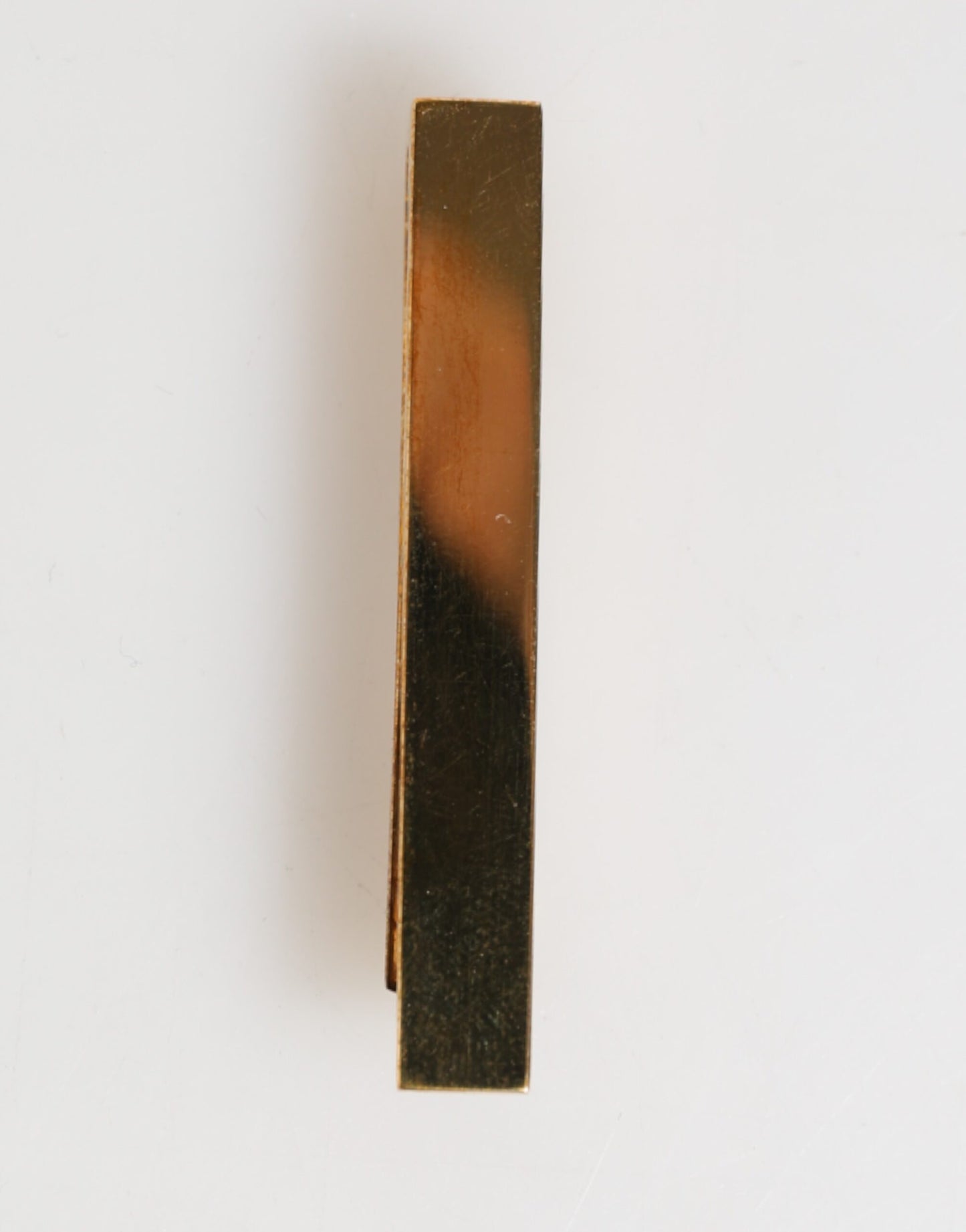 Dolce & Gabbana Gold Tone Brass Logo Branded Tie Clip Bar for Men