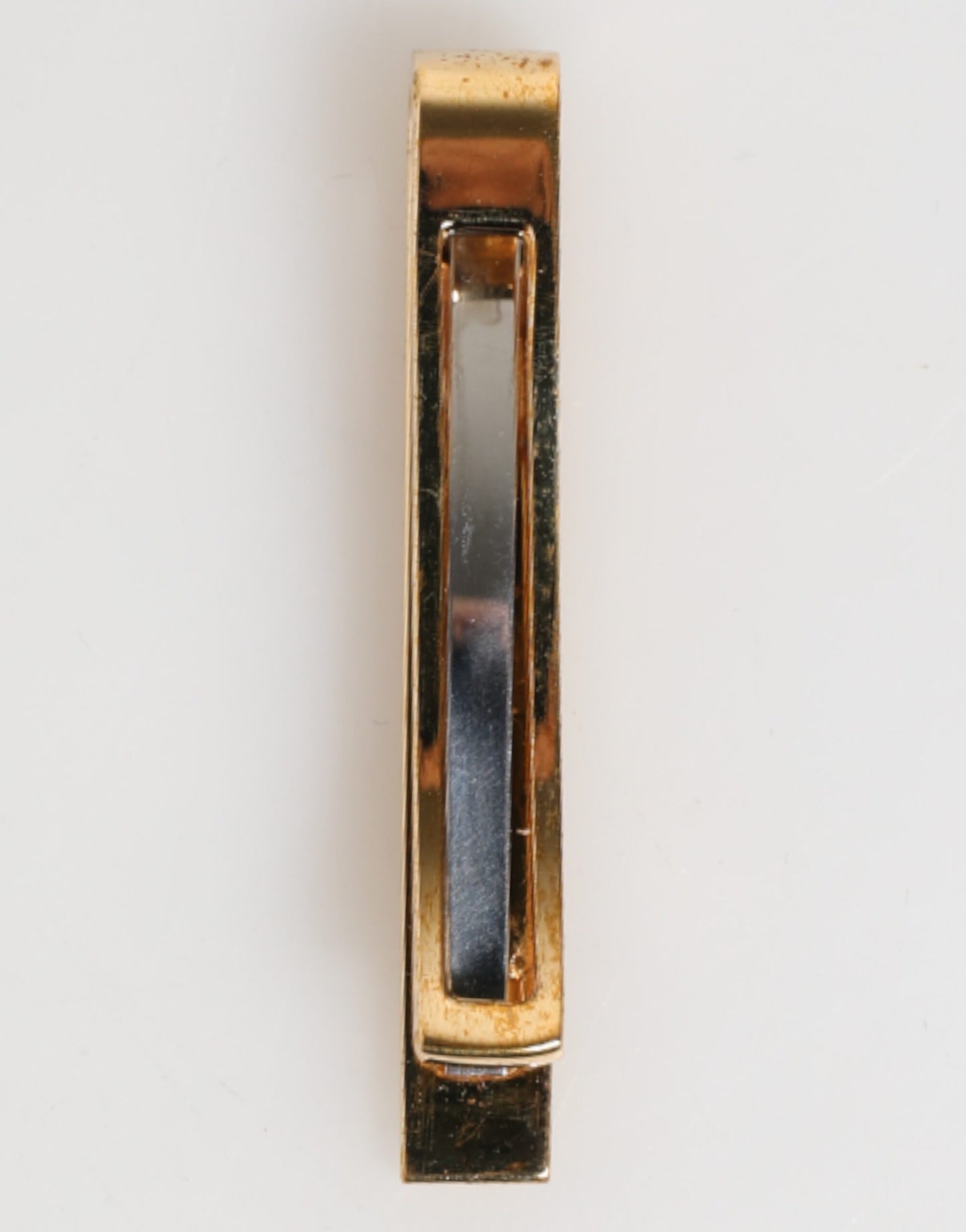 Dolce & Gabbana Gold Tone Brass Logo Branded Tie Clip Bar for Men