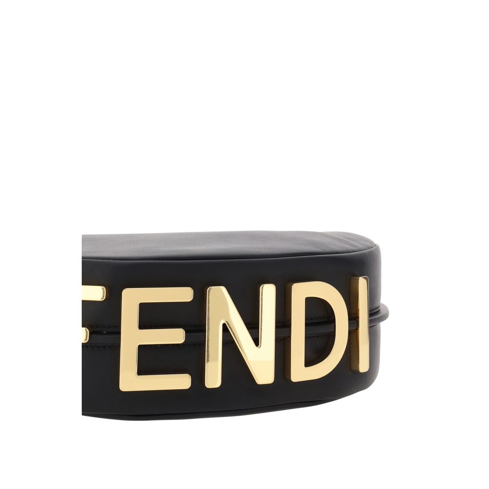 Fendi Black Smooth Leather Fendigraphy Bag
