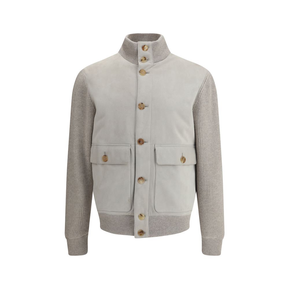 Brunello Cucinelli Suede and Cashmere Jacket