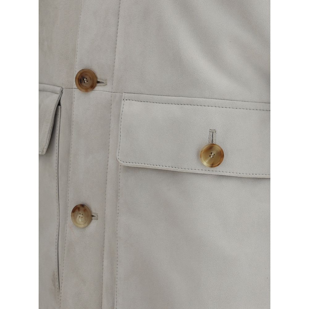 Brunello Cucinelli Suede and Cashmere Jacket