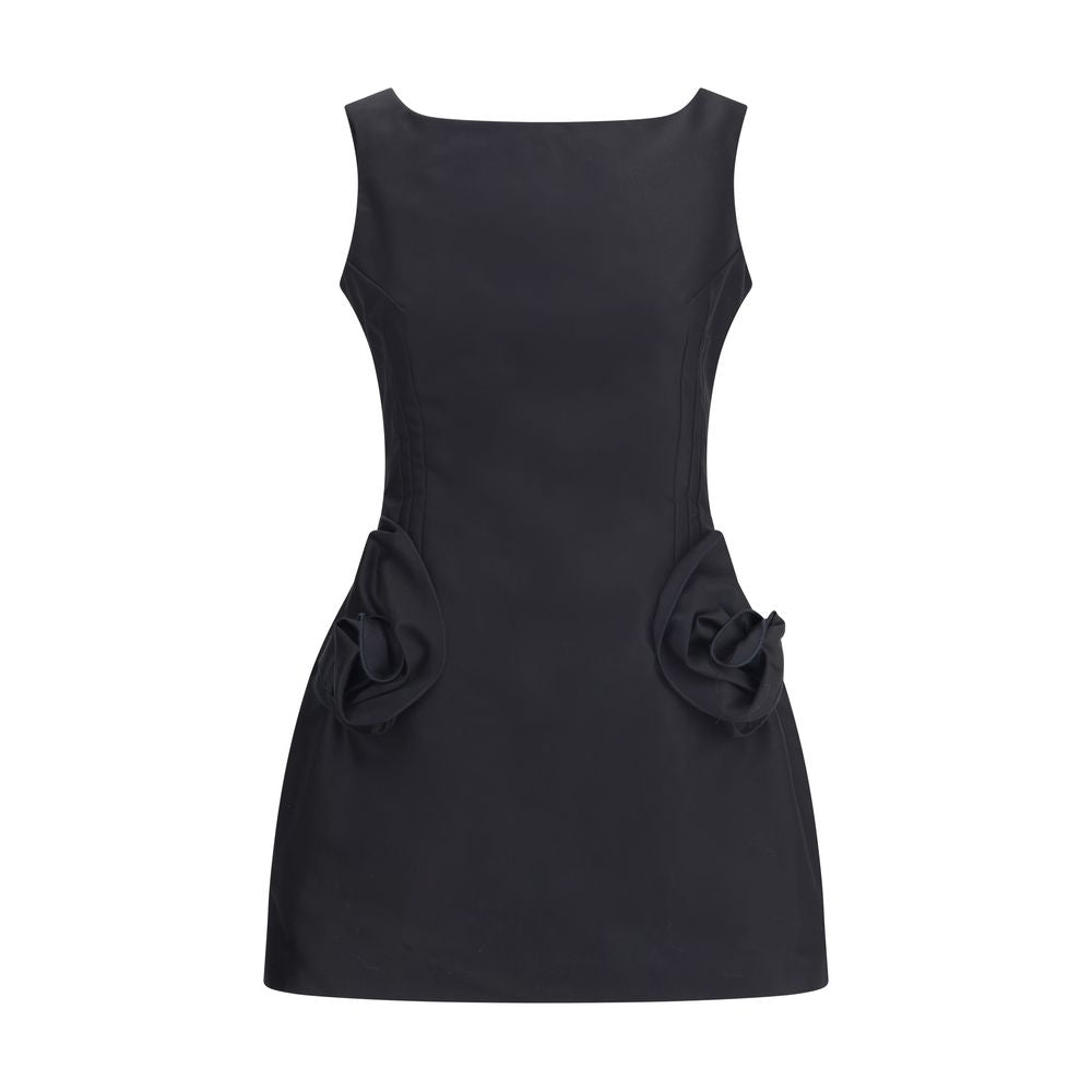 Magda Butrym Black Mini Dress with Roses