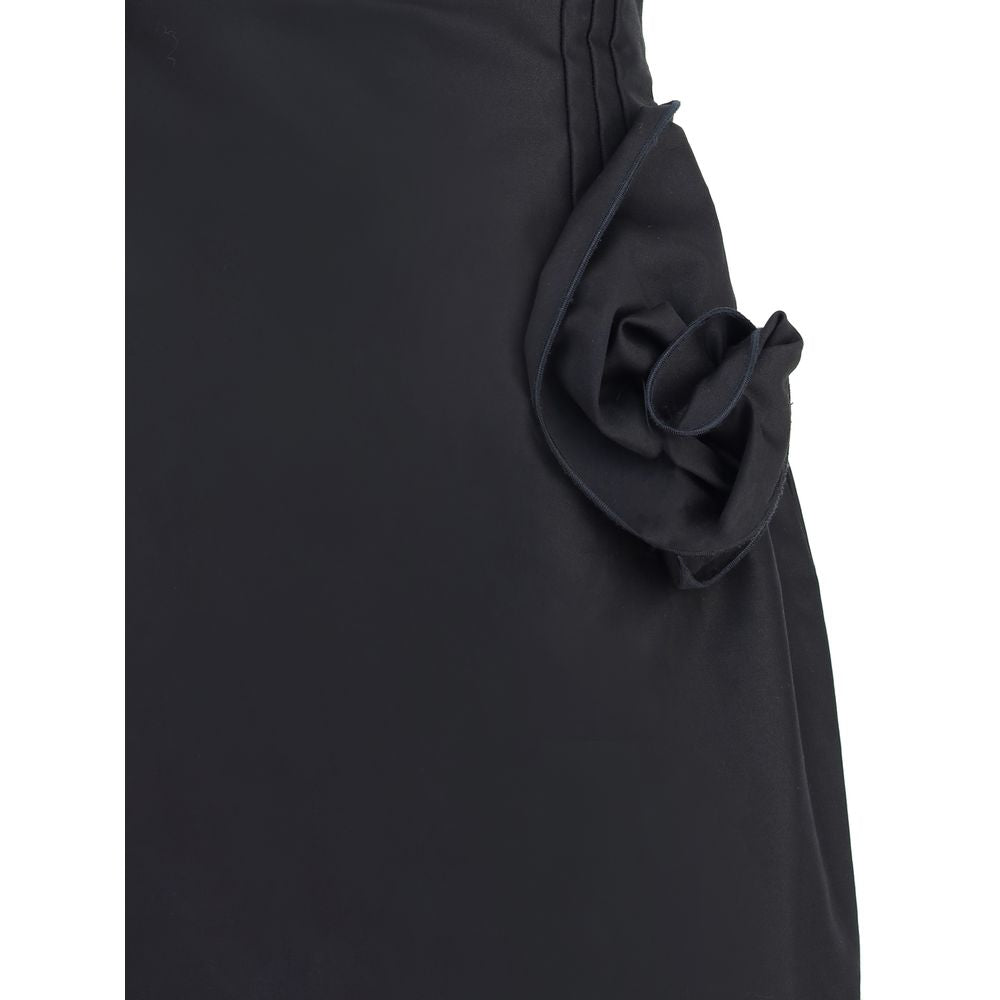 Magda Butrym Black Mini Dress with Roses