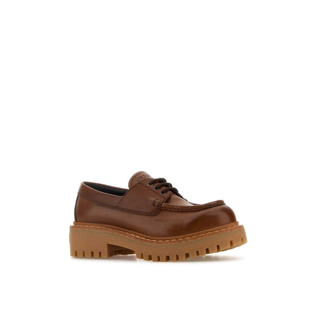 Prada Brown St. Moritz Derby Loafers for Men