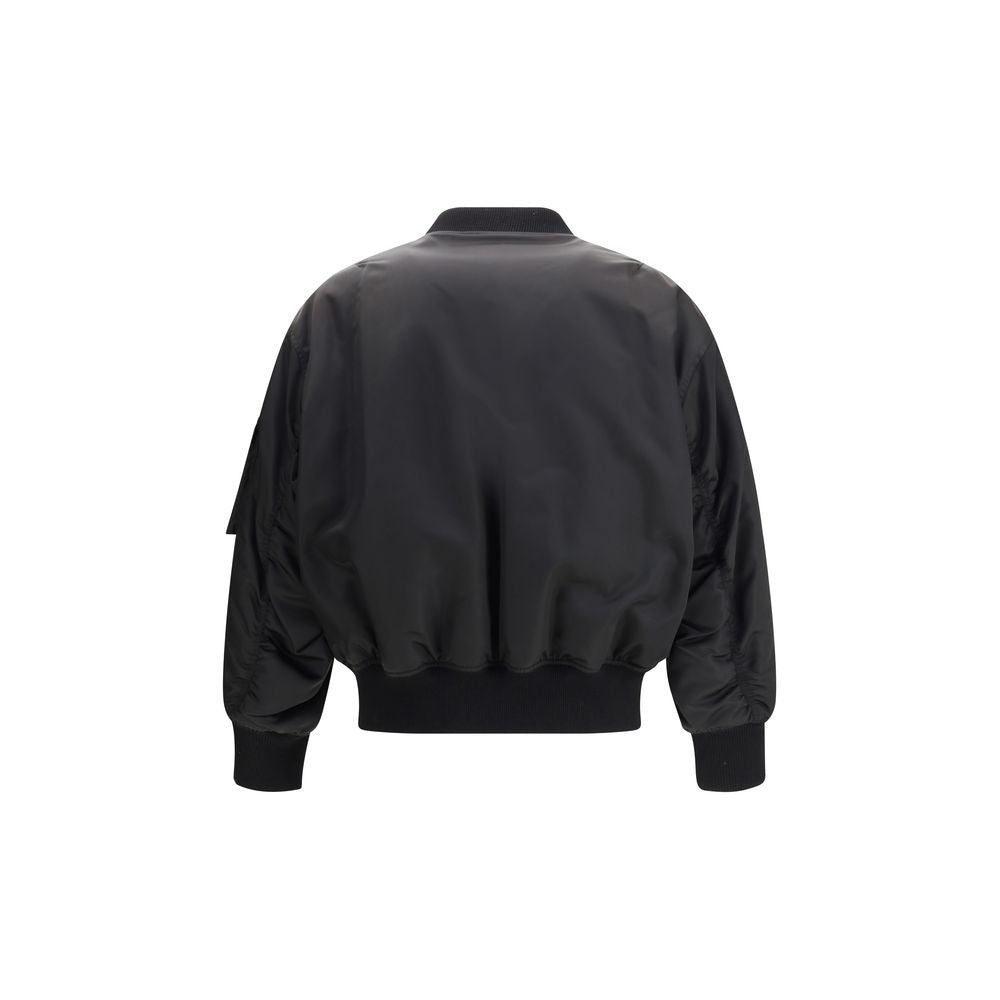 Saint Laurent Black Oversized Bomber Boule Jacket