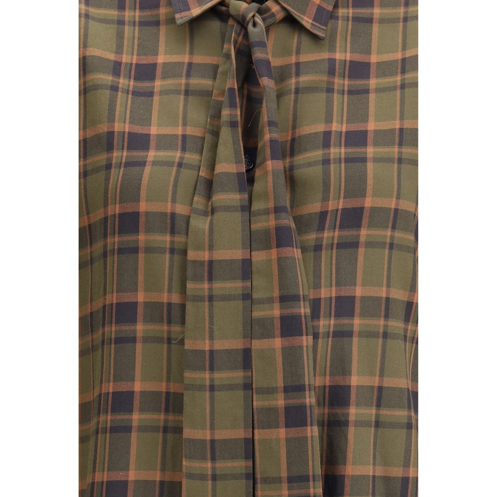 Saint Laurent Cassandre Check Lavallière Shirt
