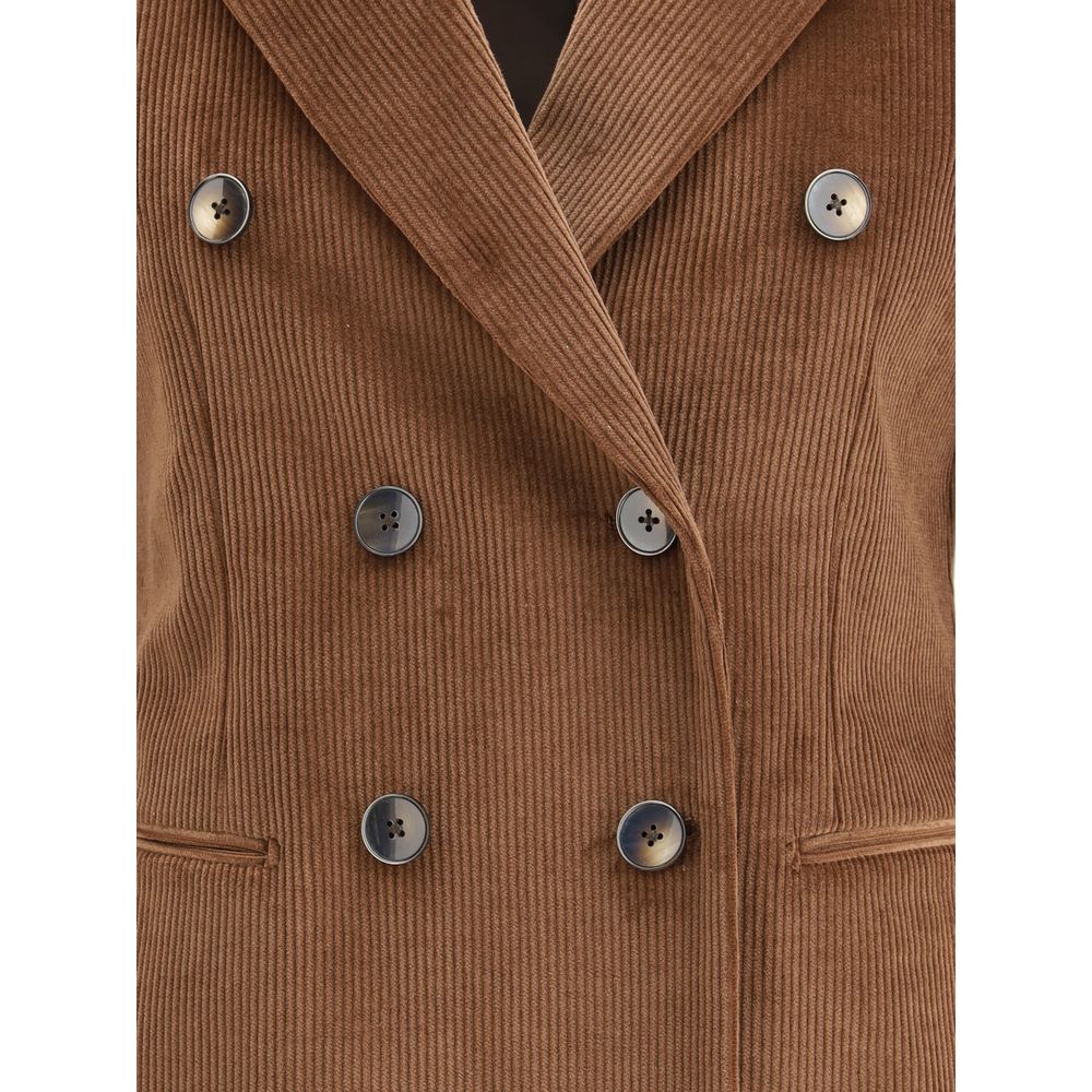 Lardini Double-breasted Corduroy Blazer