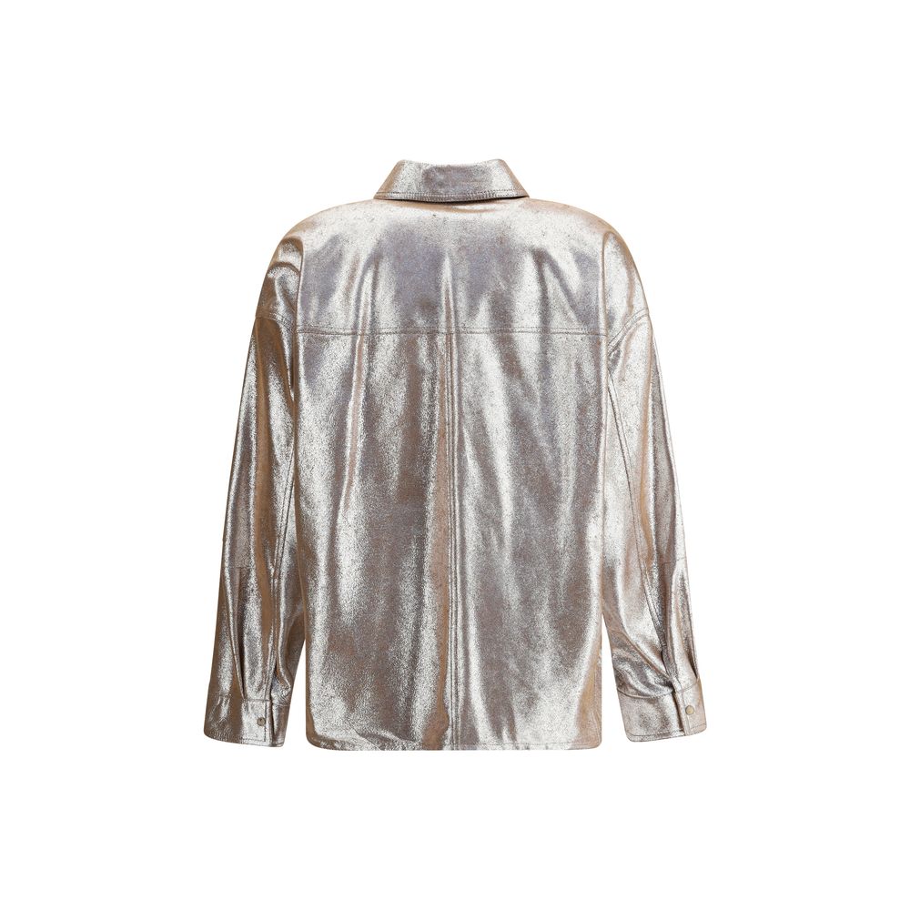 Brunello Cucinelli Oversize Leather Shirt