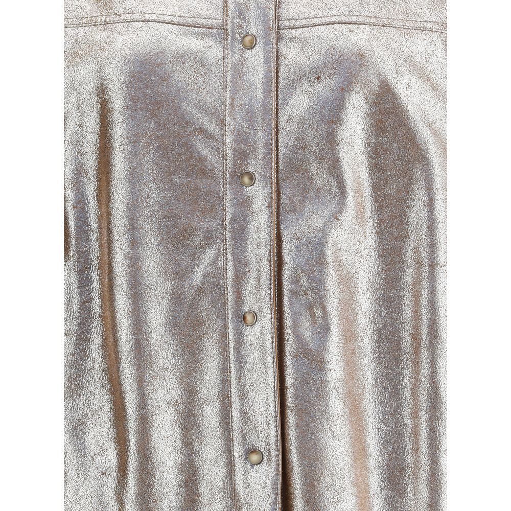 Brunello Cucinelli Oversize Leather Shirt