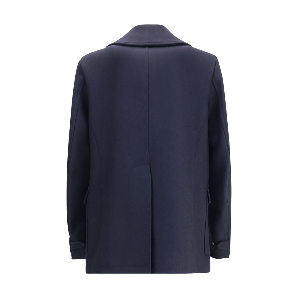 Dsquared2 Blue Felted Wool Peacoat for Men