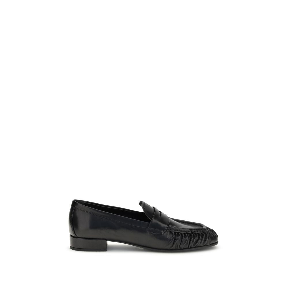 Prada Black Leather Loafers for Men