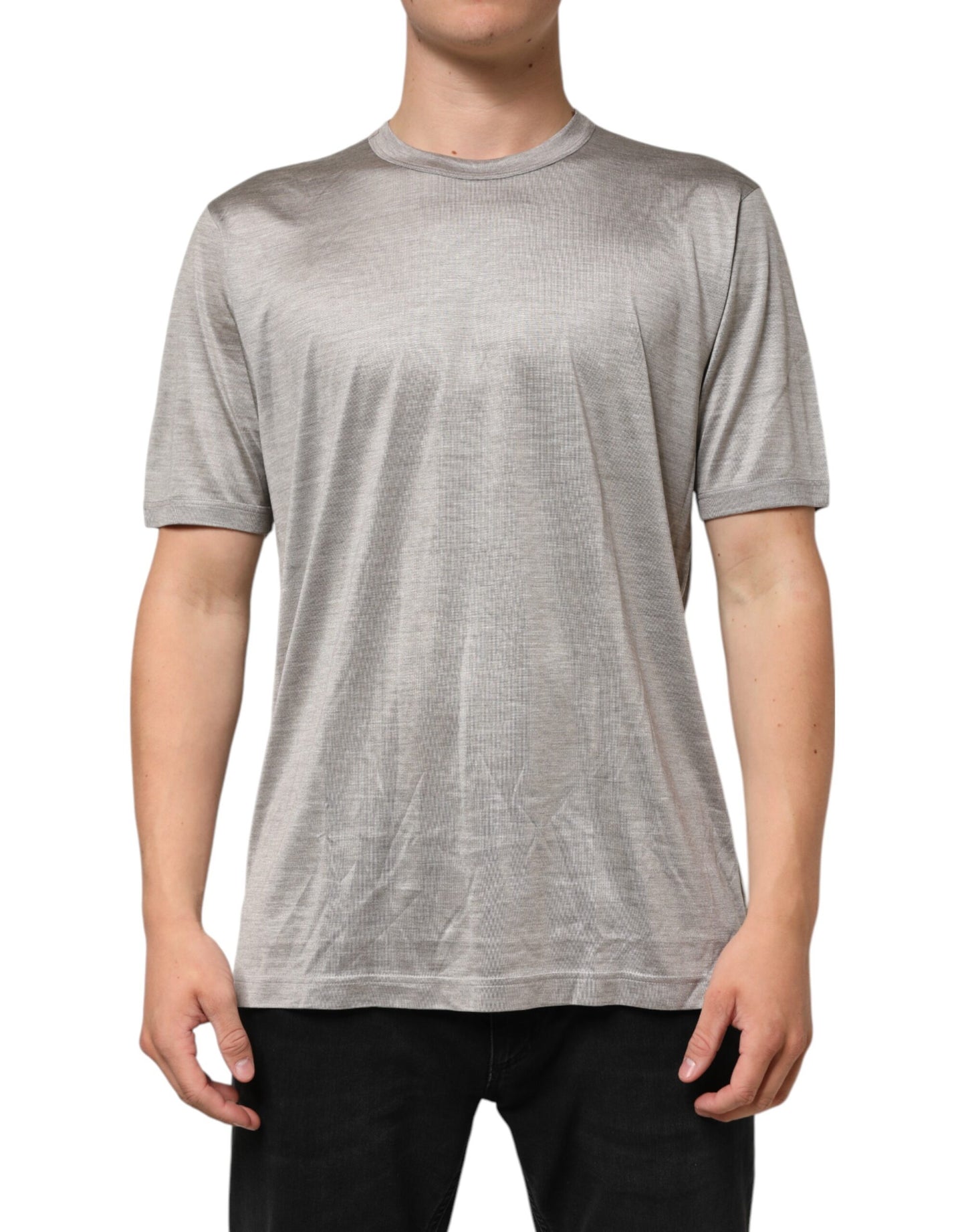 Dolce & Gabbana Beige Hazelnut Cotton Shortsleeve T-shirt