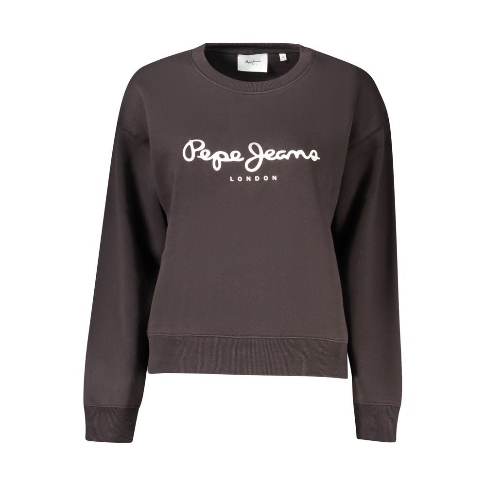Pepe Jeans Black Cotton Sweater: Effortless Urban Chic
