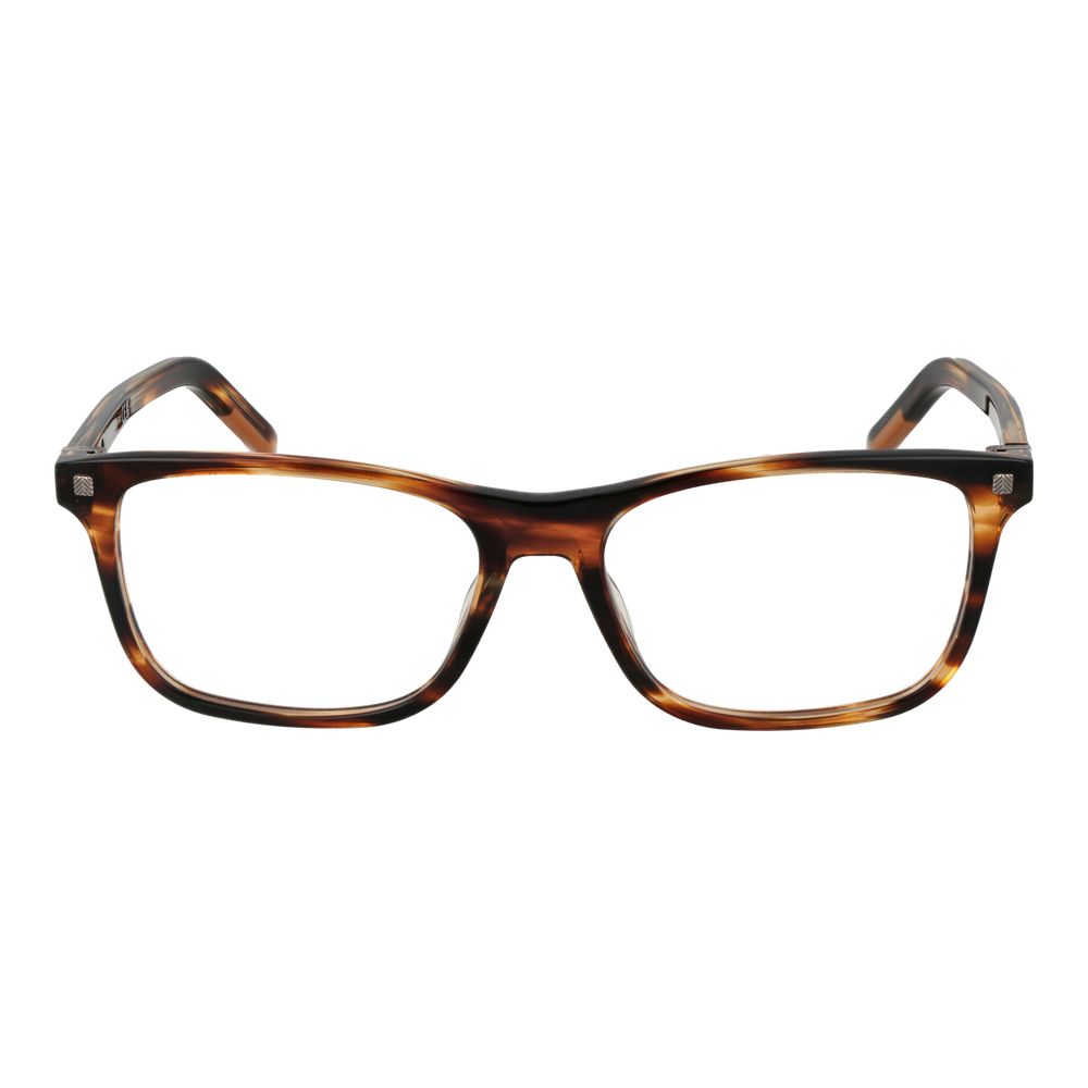 Ermenegildo Zegna Men’s Optical Frames – Brown Full-Rim, 56mm