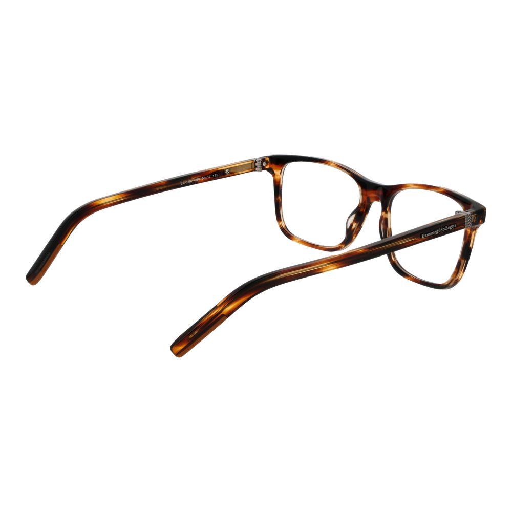Ermenegildo Zegna Men’s Optical Frames – Brown Full-Rim, 56mm