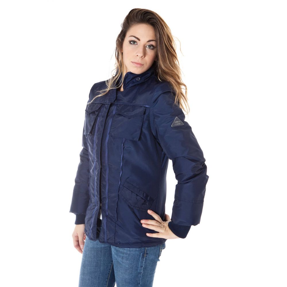 ENRICO COVERI Blue Nylon Jacket