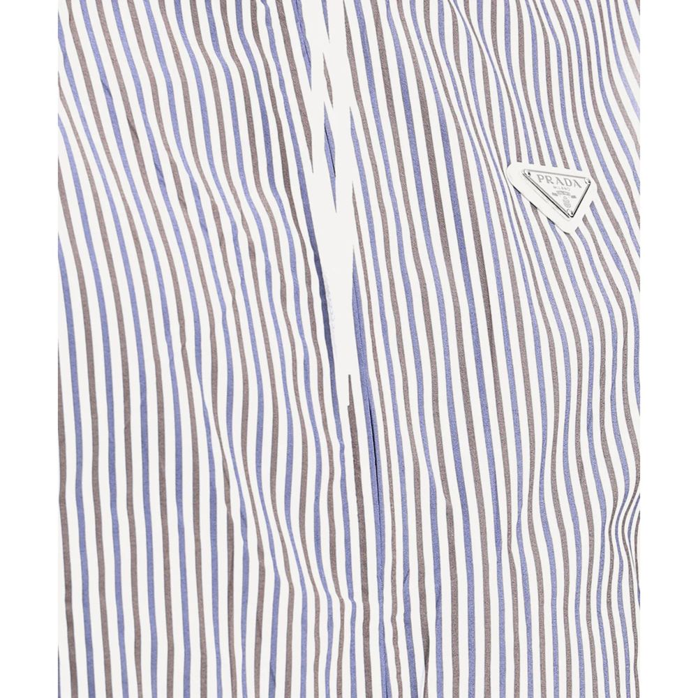 Prada Blue Striped Hoodie Jacket for Women