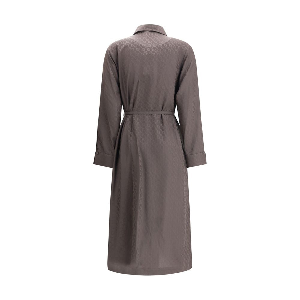 Fendi FF Silk Jacquard Dress