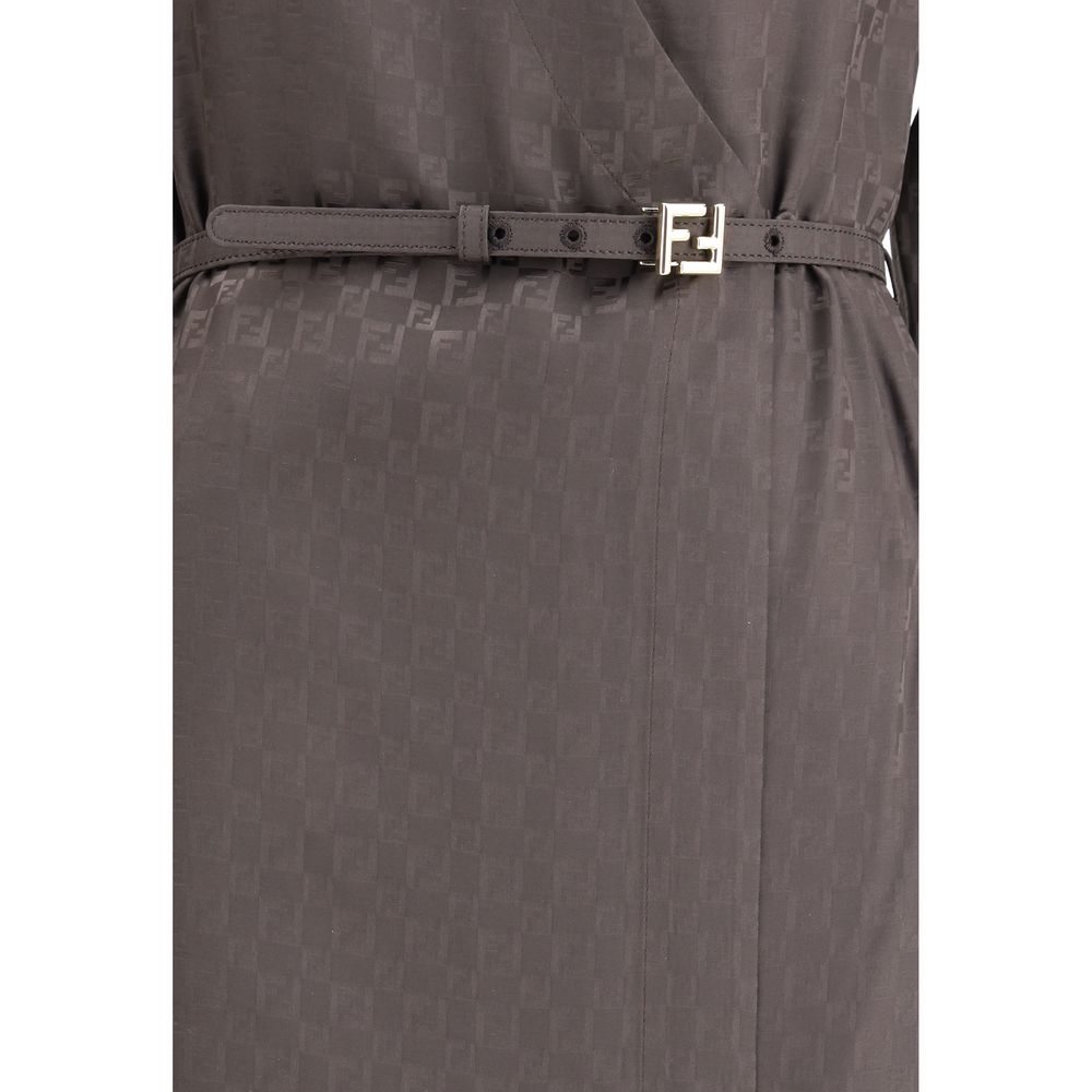 Fendi FF Silk Jacquard Dress