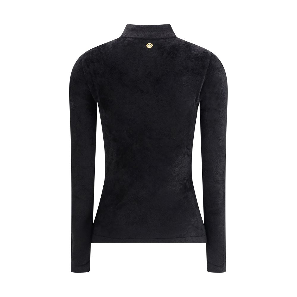 Versace Chenille Top with Half Neck