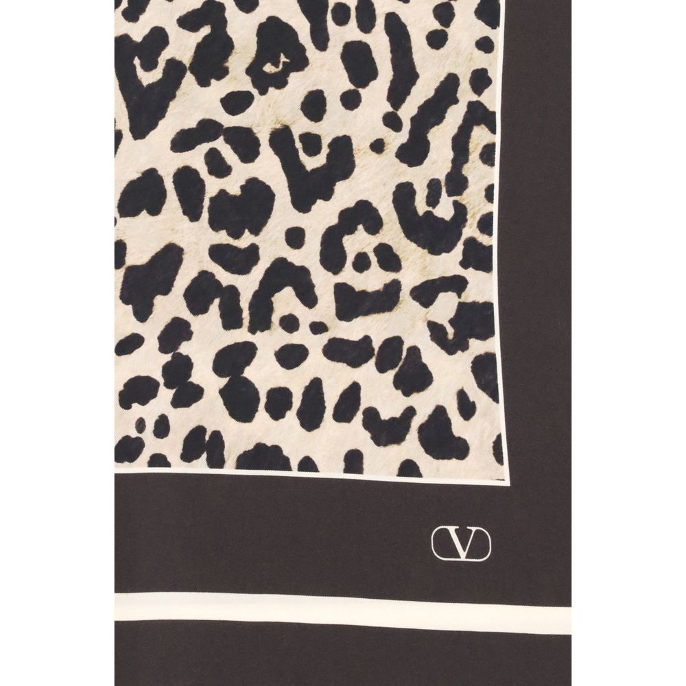 Valentino Garavani Leopard Print Foulard