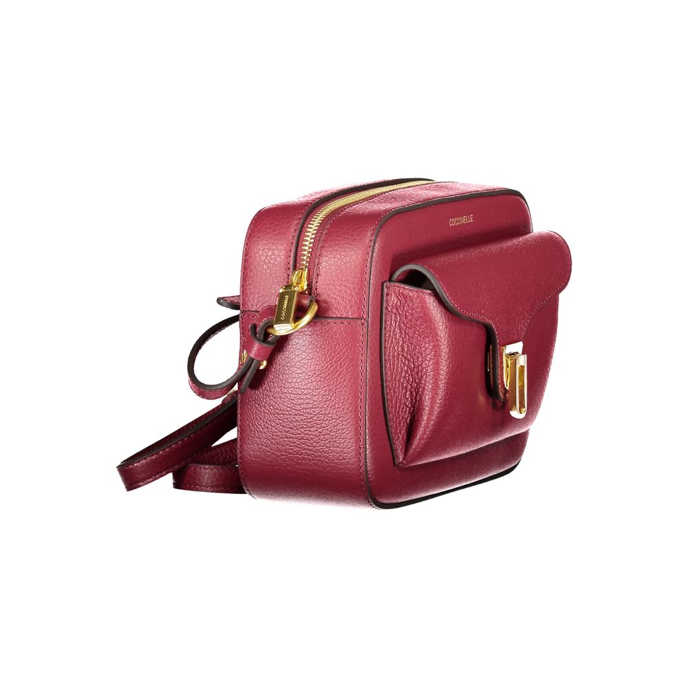Coccinelle Burgundy Leather Beat Soft Handbag