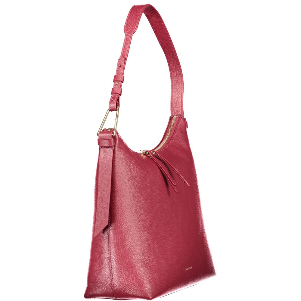 Coccinelle Purple Leather Malory Bag