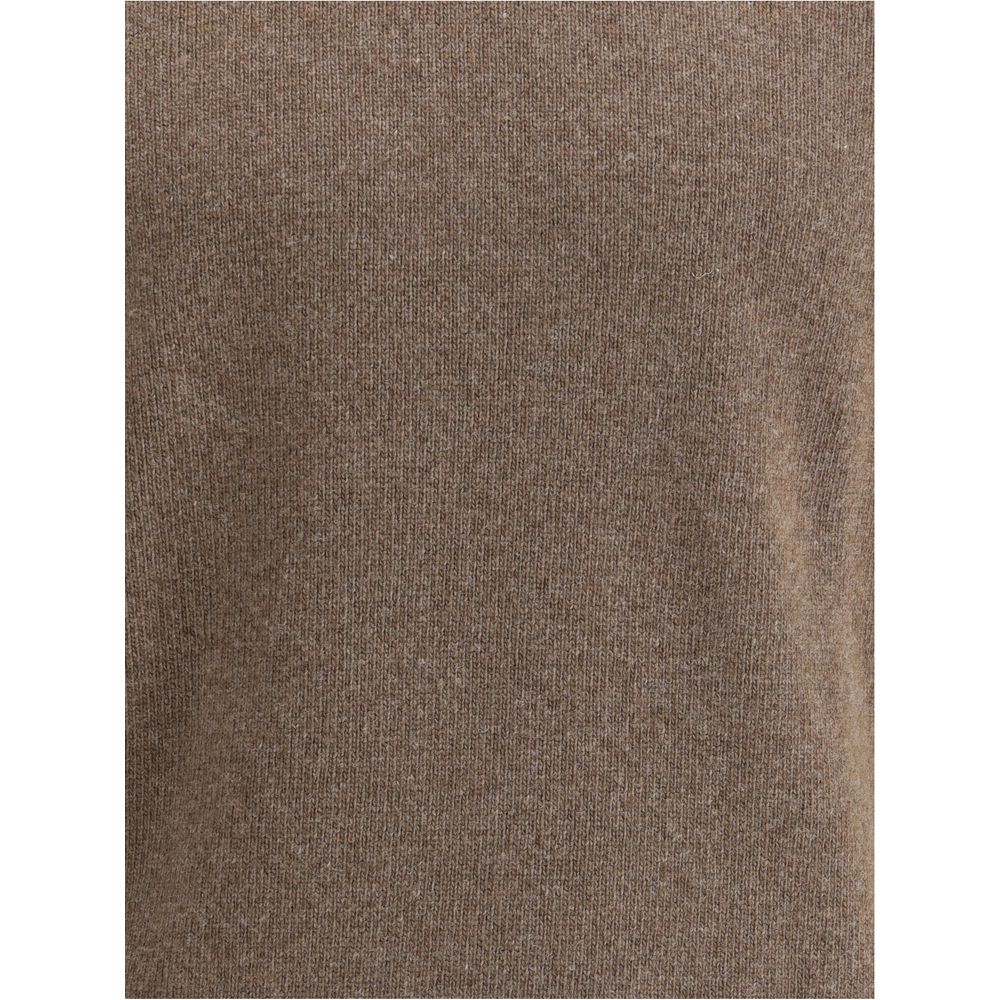 Brooksfield Brown Fleece Wool Turtleneck Sweater