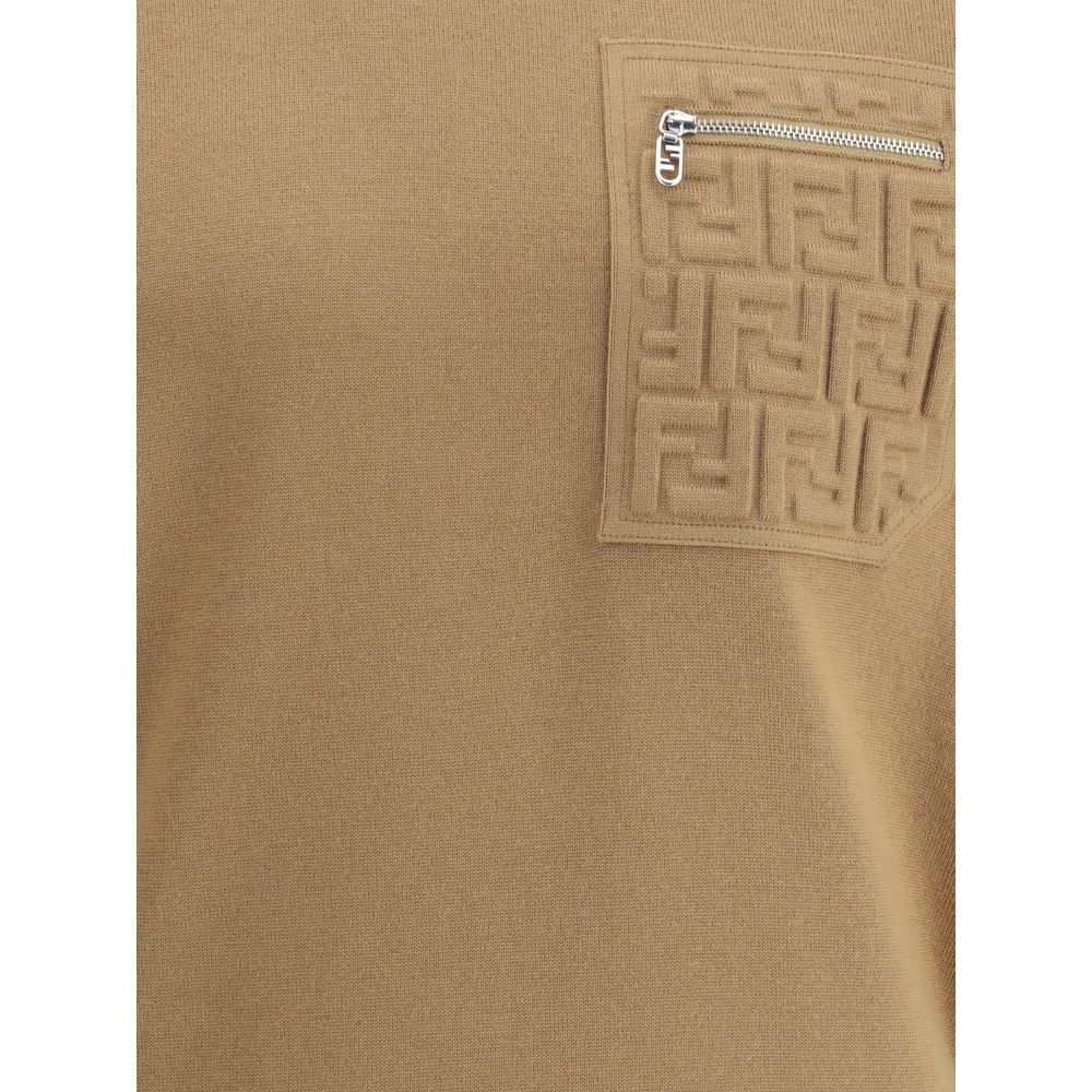 Fendi Virgin Wool Sweater with Pocket