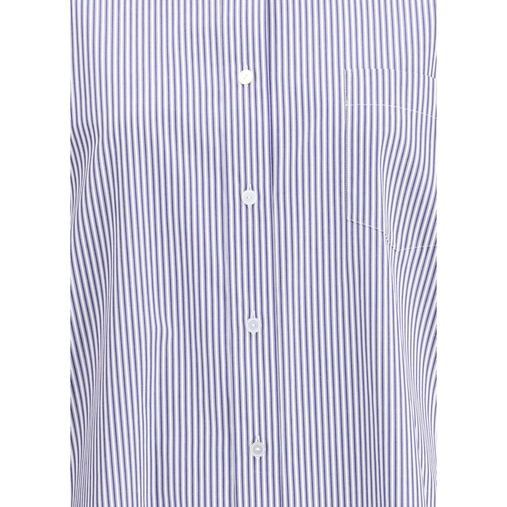 The Row Ment Blue & White Striped Poplin Shirt for Men