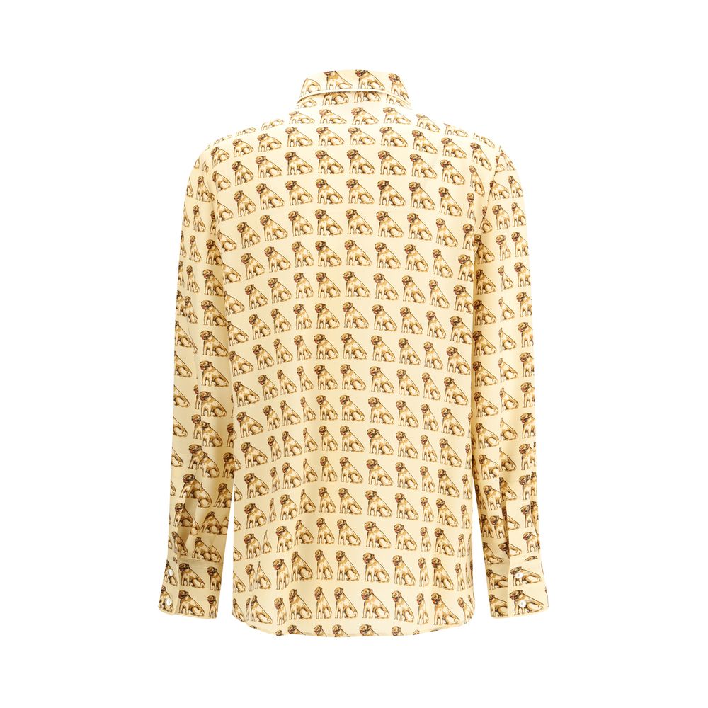 Valentino Silk Crepe De Chine Petit C Shirt
