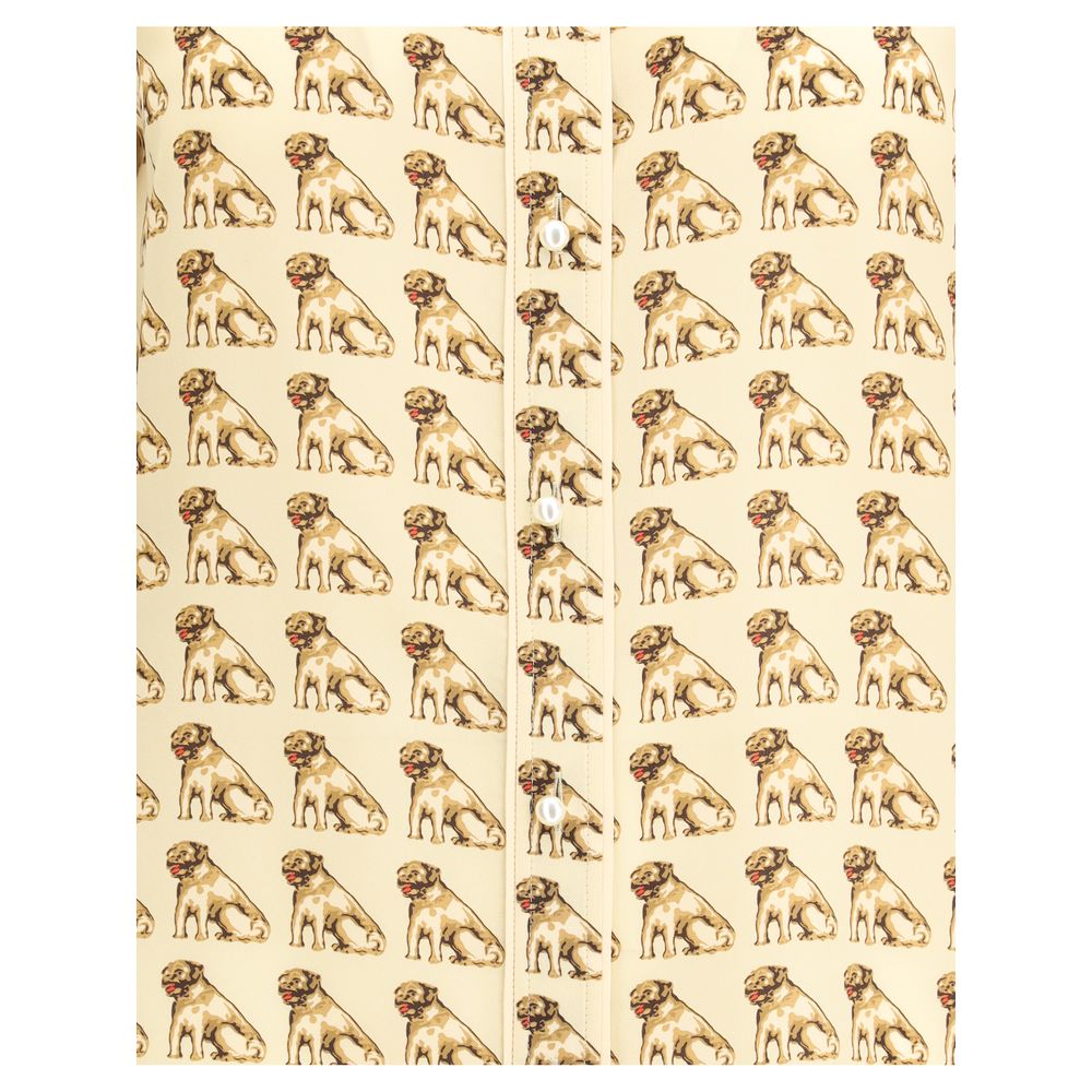 Valentino Silk Crepe De Chine Petit C Shirt